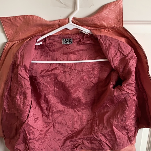 Pink vintage leather jacket - Picture 3 of 4